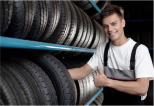 Tire storage area